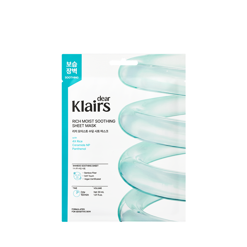 Dear, Klairs Klairs Rich Moist Soothing Sheet Mask