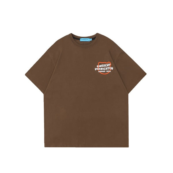 Gababa Unisex Bear Lettering Short Sleeved T-shirt G76834