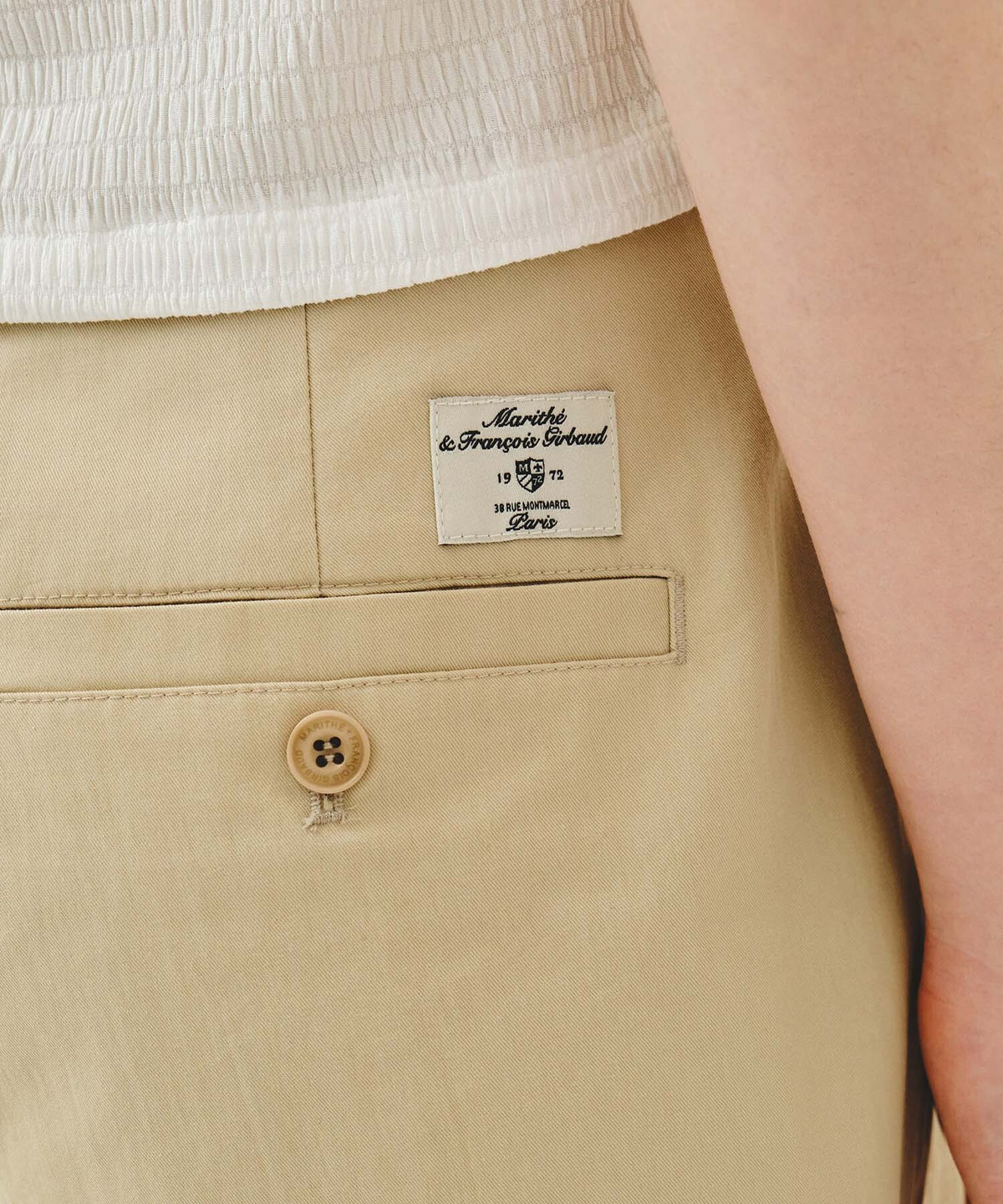 MARITHE W BERMUDA HALF PANTS beige