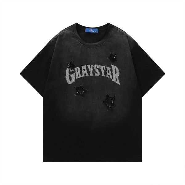 Gababa Unisex Graystar Logo Oversized Short Sleeve T-shirt G76817 (Plus Size S~XL)