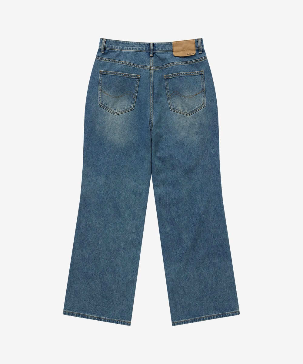 Covernat Ringsa Flare Denim Pants Light Blue
