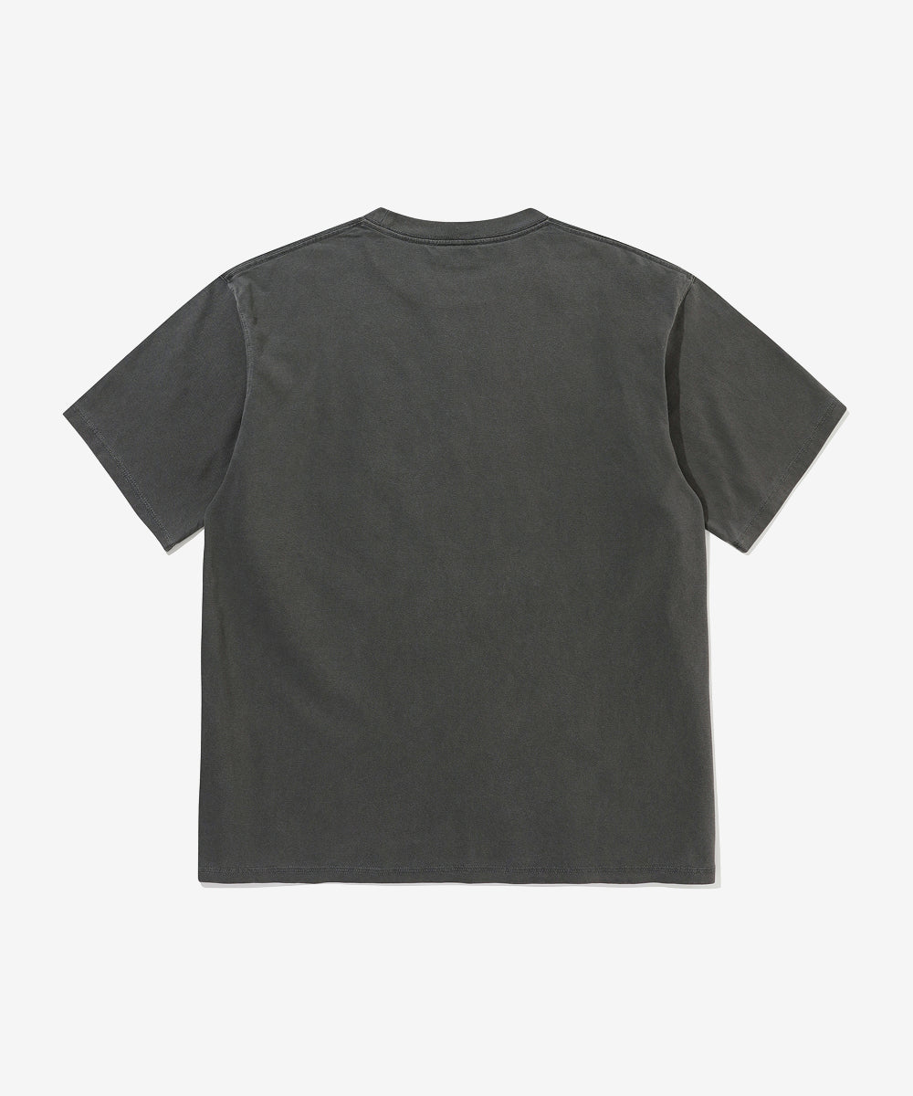 Covernat Retro Logo Graphic Dye T-shirt Charcoal