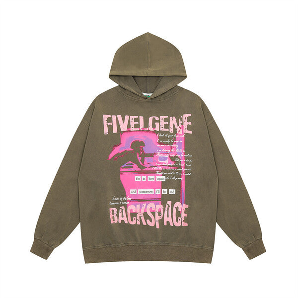 Gababa Unisex Backspace Oversized Hoodie G77729 (Plus Size M~XL)