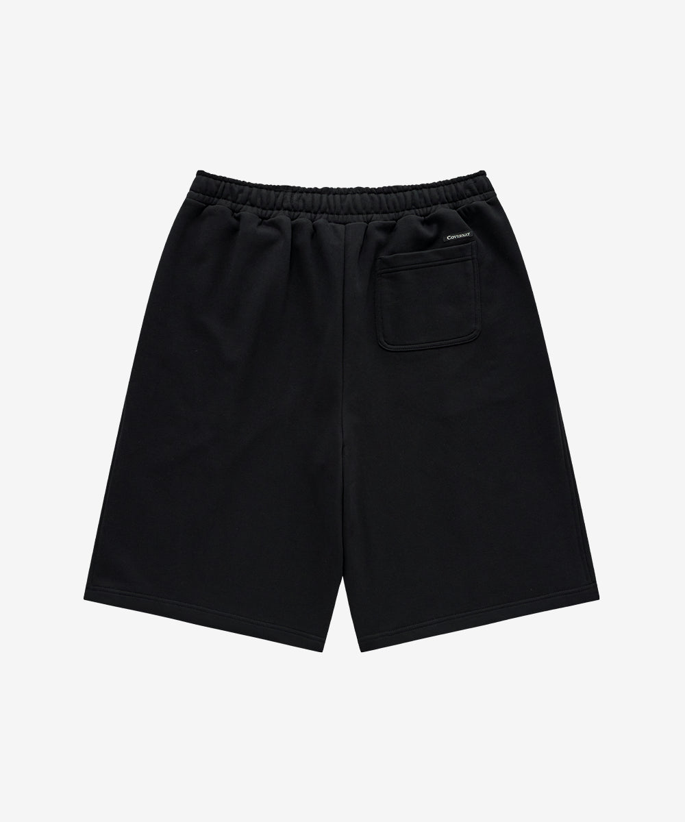 Covernat C Logo Bermuda Sweat Shorts Black