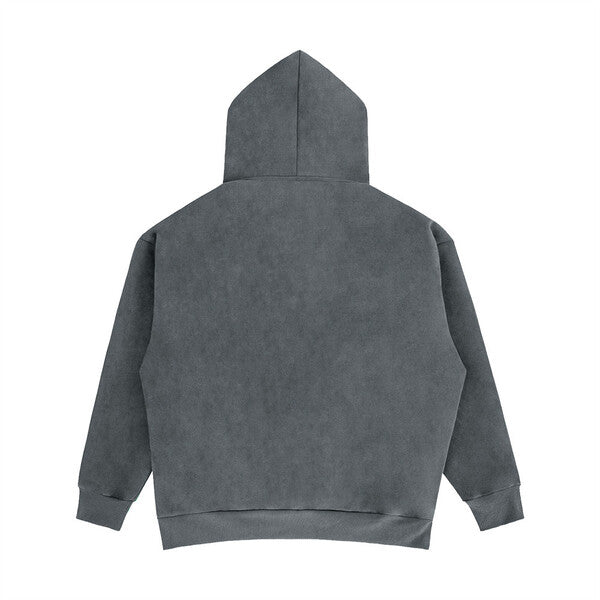 Gababa Unisex Effortless Lettering Embroidered Hoodie G78241 (Big Size M ~ XL)