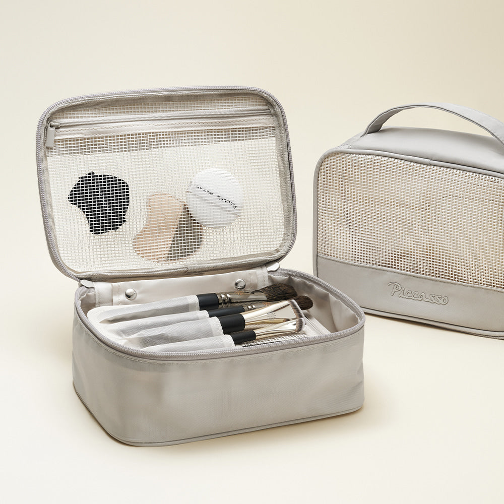 Piccasso Square Mesh Pouch Warm Gray