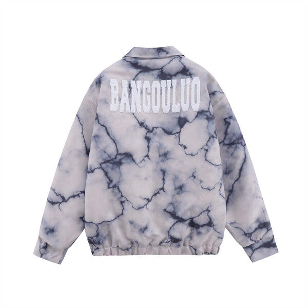 Gababa Unisex zip-up jacket for a hip, daily tie-dye look G77879