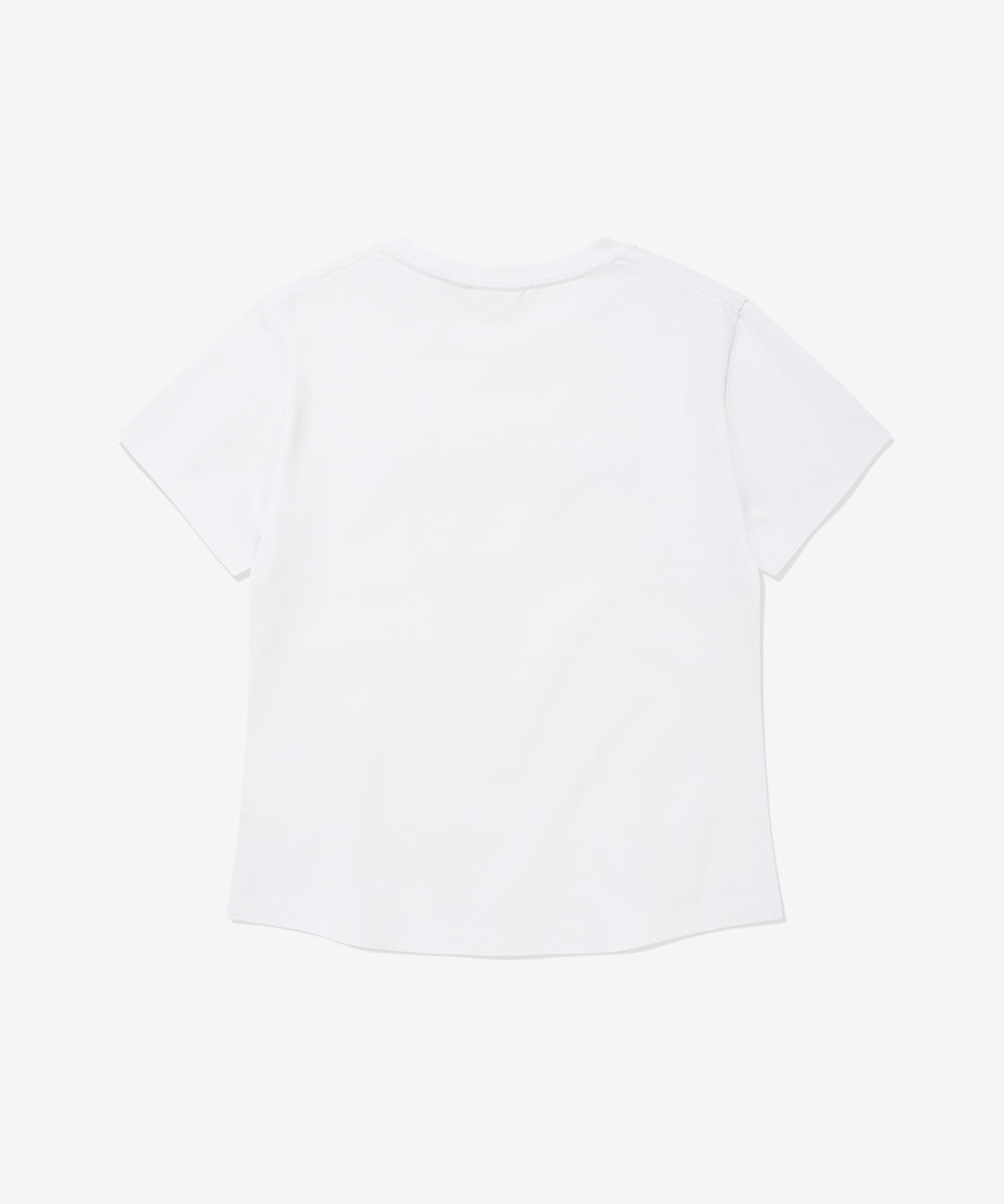 Covernat Women's Cooper Logo Slim Fit T-shirt White