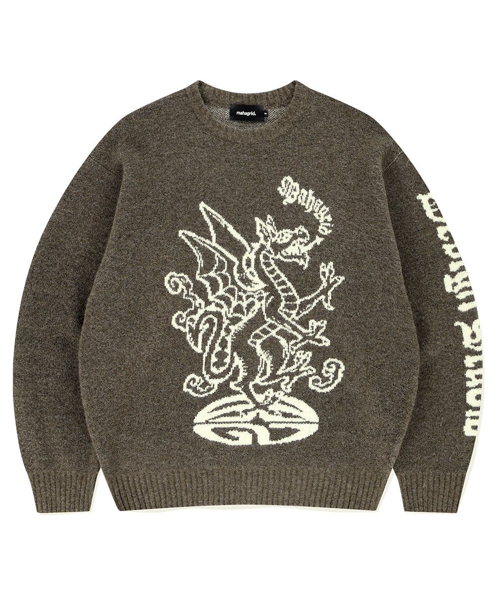 MAHAGRID FIREDRAKE KNIT SWEATER BROWN