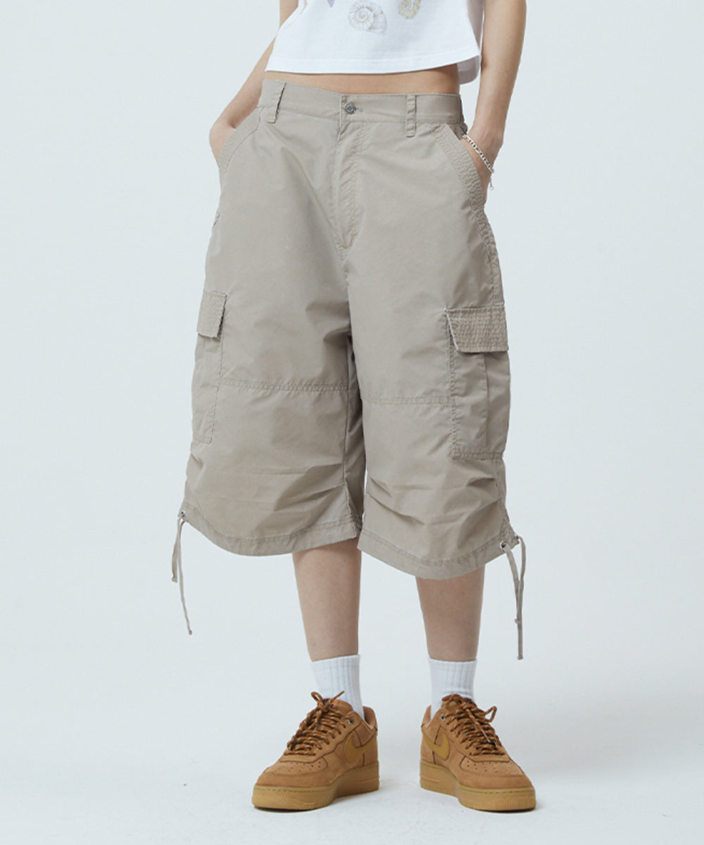 MAHAGRID NYLON PARACHUTE SHORT [BEIGE]