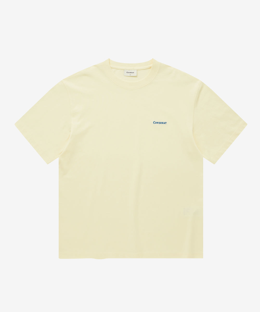 Covernat [Subin worn] Small Logo T-shirt Cream