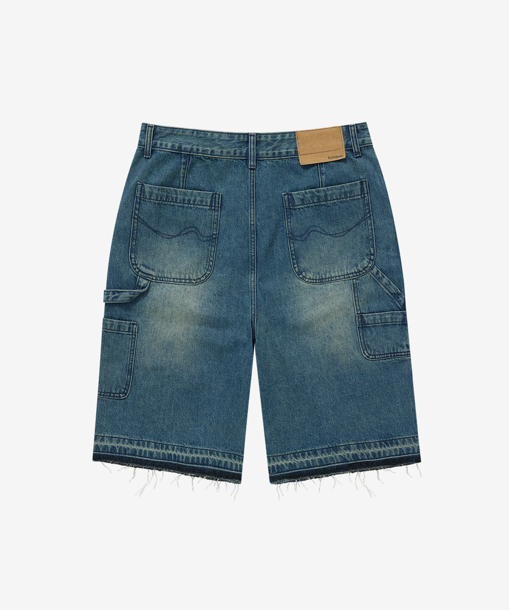 Covernat [Worn byubin] Linsa Bermuda Denim Shorts Dusty Blue