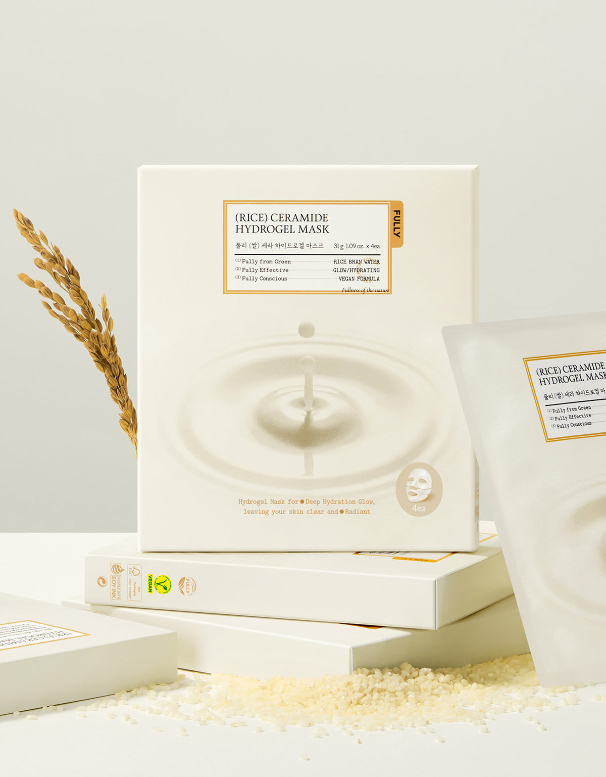 Fully Rice Cera Hydrogel Mask 4ea