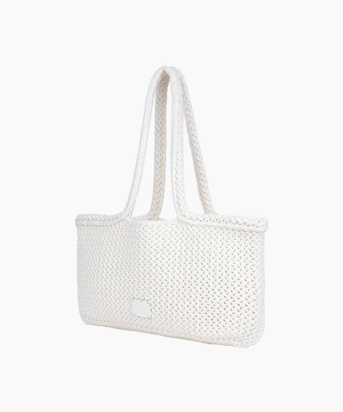 MARITHE CLASSIC LOGO NET SHOULDER BAG ivory