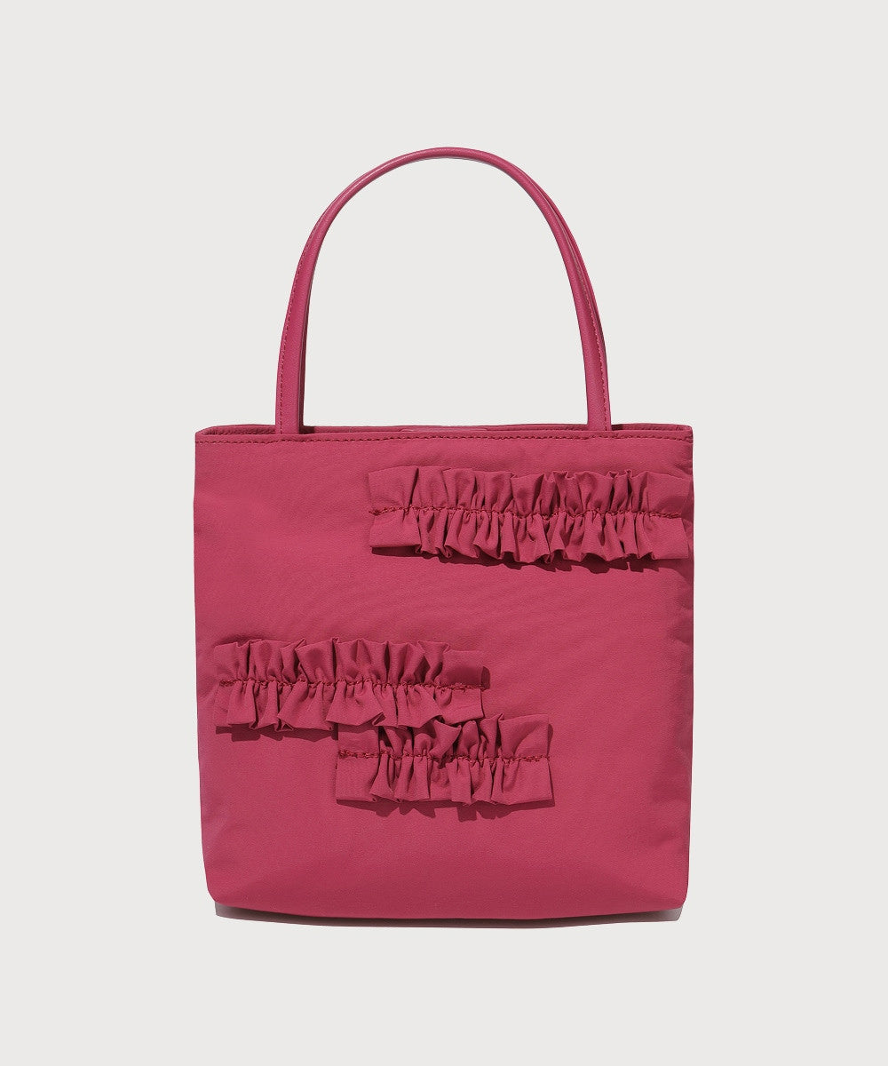 Covernat Women's Frill Tote Bag Magenta