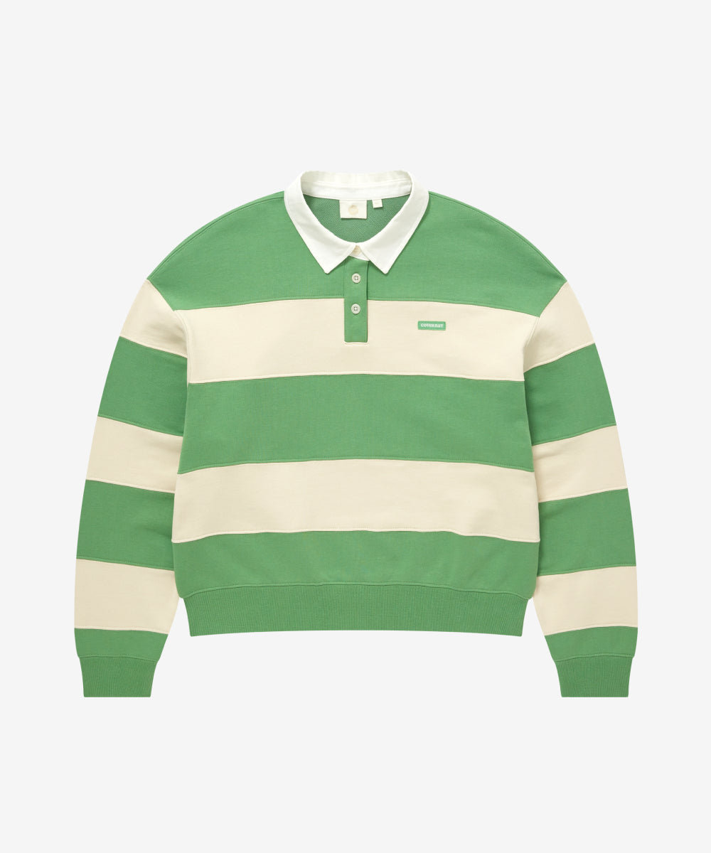 Covernat [Worn by Yunji Choi] Women's Rugby Sweatshirt Green