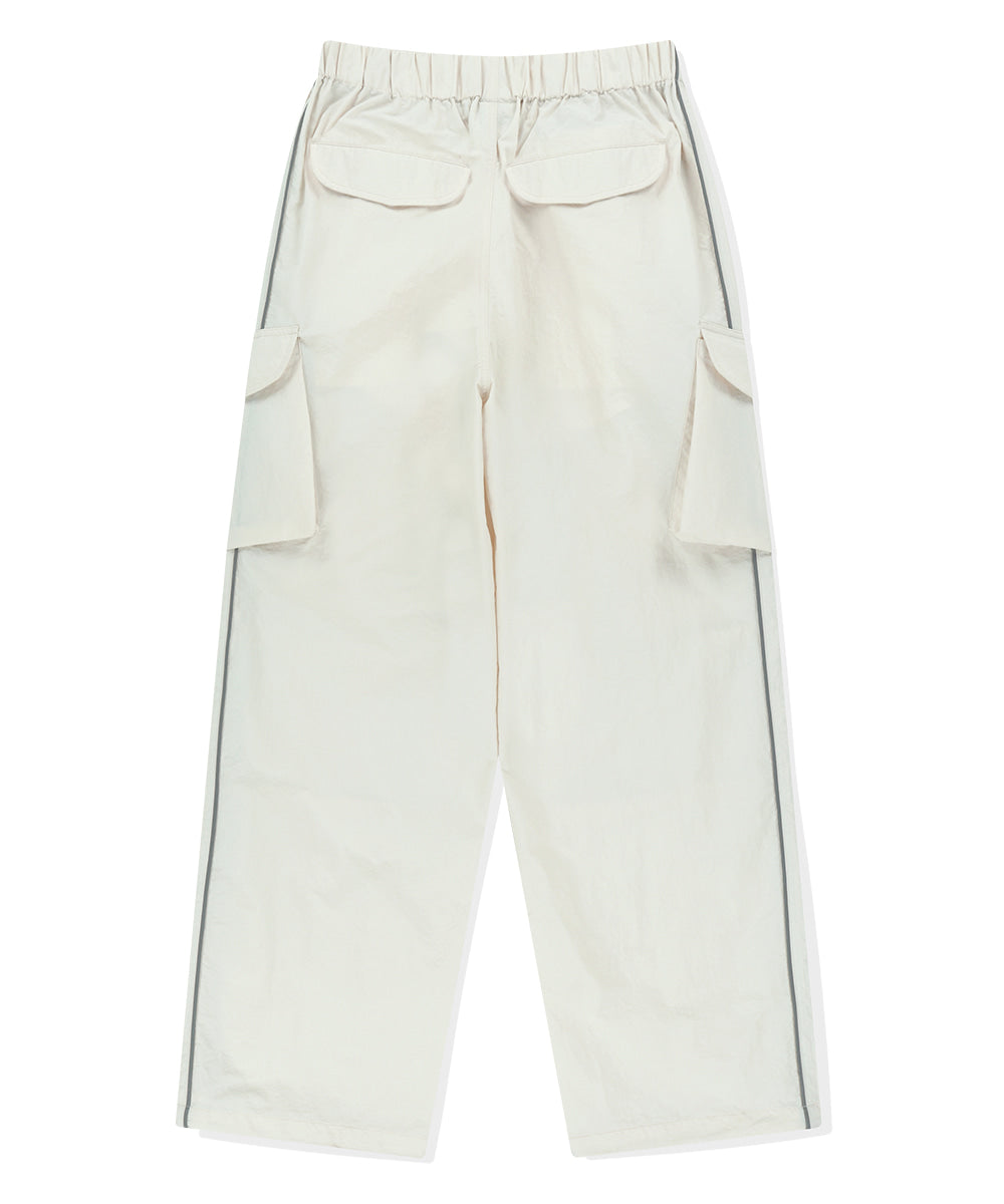 MAHAGRID NYLON CARGO PARACHUTE PANT [IVORY]