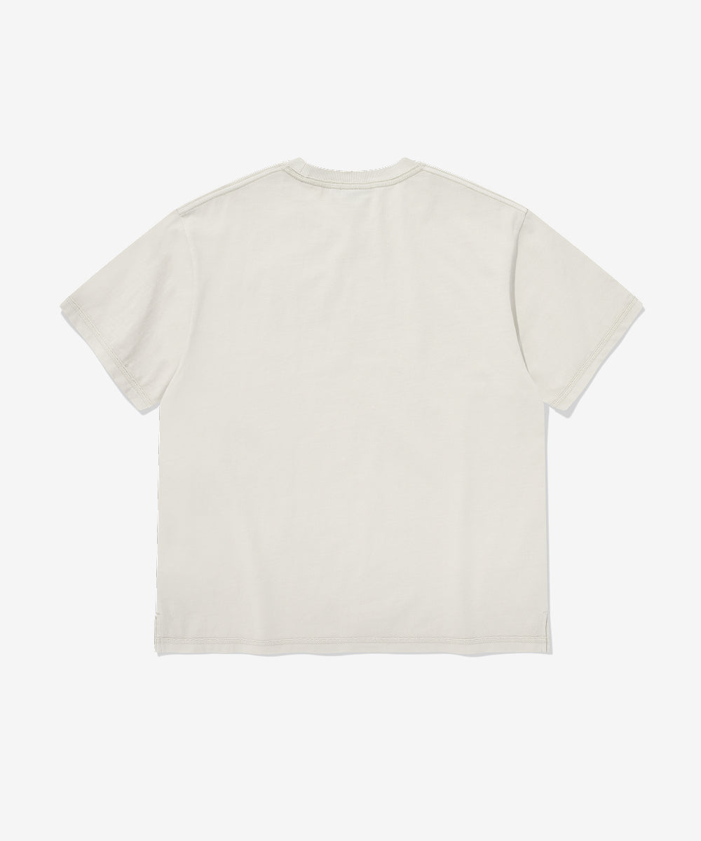 Covernat Women's Overfit Pigment Copper Logo T-shirt Light Gray