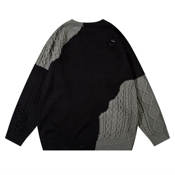 Gababa [Order Frenzy] Unisex Unique Vintage-Style Long-Sleeve Knit G78094 (Big Size M ~ 2XL)