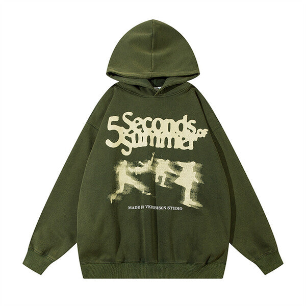 Gababa Unisex Oversized Hoodie with Graphic Print G77728 (Big Size M~2XL)