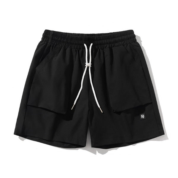 Gababa [Same Day/Best Seller] Unisex Wide Pocket Sports Banding Shorts G74790 (Plus Size M~2XL)