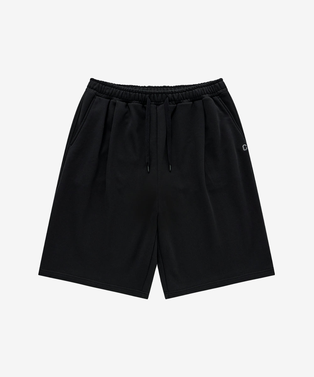 Covernat C Logo Bermuda Sweat Shorts Black