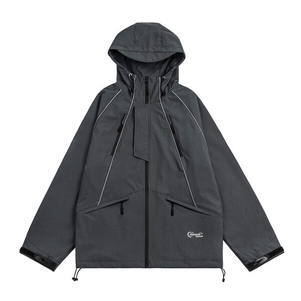 Gababa Unisex Clean Design Oversfit Windbreaker Jacket G77748