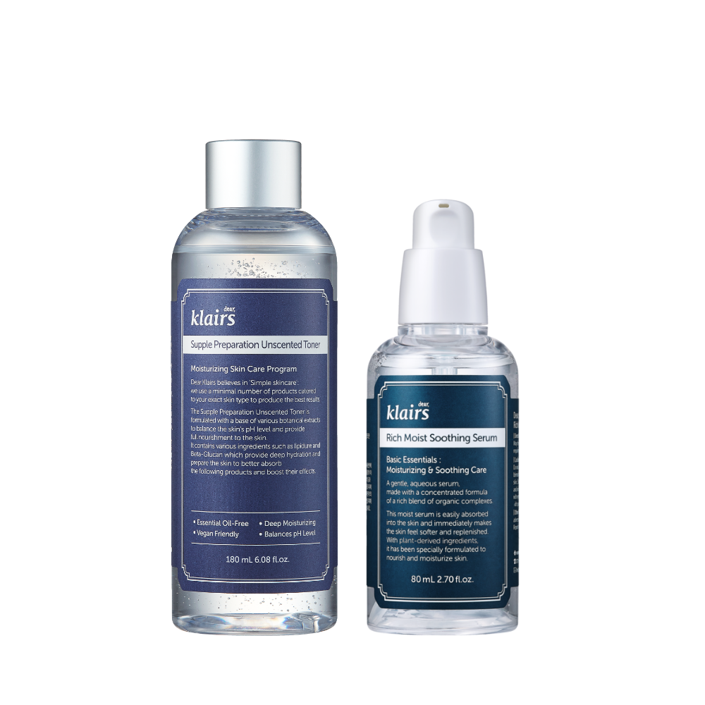 Dear, Klairs Unscented Toner + Soothing Serum