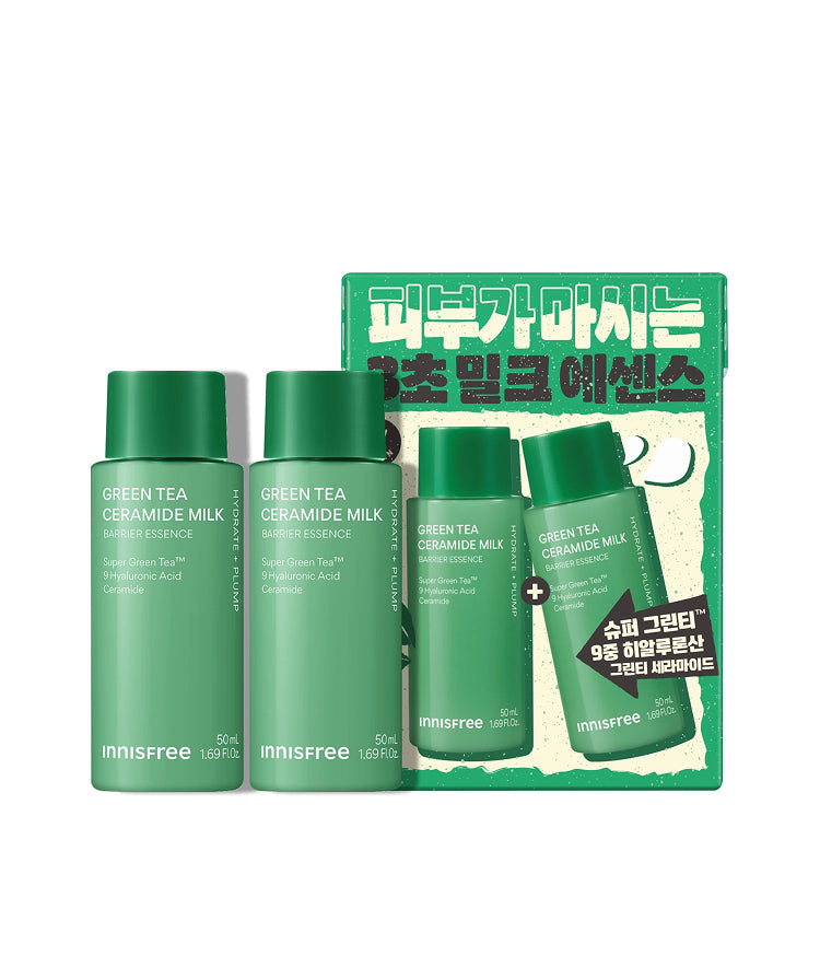 Innisfree Green Tea Milk Essence Mini 1+1 Special Set / Travel Size (50mL + 50mL)