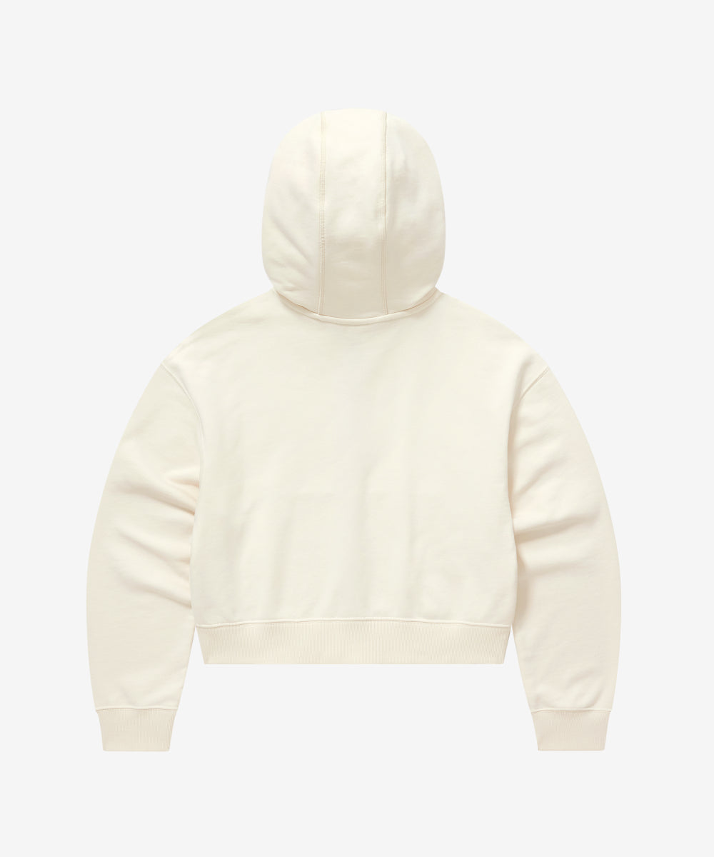 Covernat Women's Basic Hoodie Zip-up Ivory