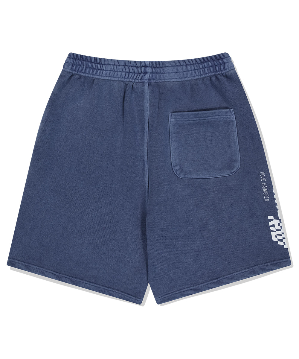MAHAGRID TECH PIGMENT SWEATSHORT [NAVY]