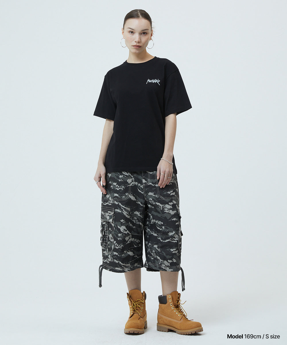 MAHAGRID UTILITY CARGO CAMO SHORTS [KHAKI]