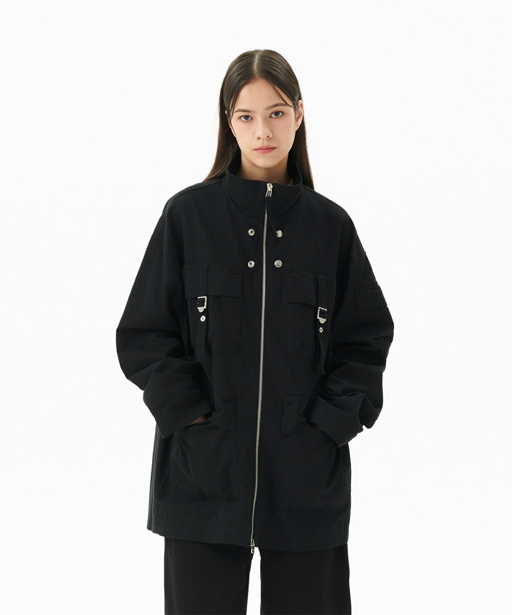 MAHAGRID WASHED FIELD JACKET[BLACK]
