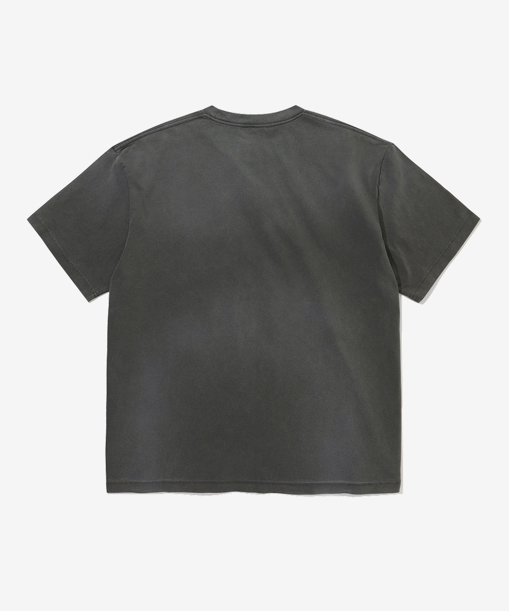 Covernat [Subin worn] Center Logo Pigment T-shirt Charcoal