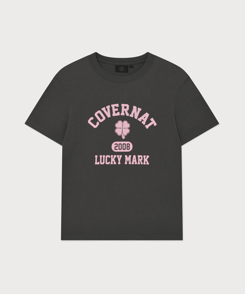 Covernat Women's Clover Graphic T-Shirt Charcoal