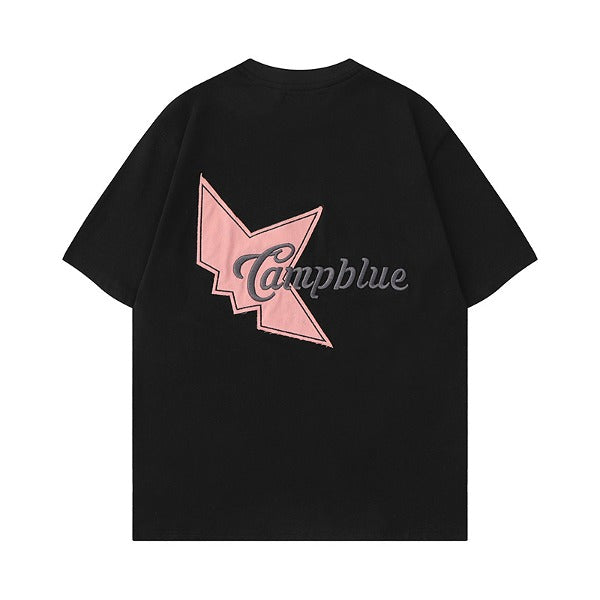 Gababa Unisex Half Side Star Overfit Short Sleeve T-shirt G76869 (Plus Size S~XL)
