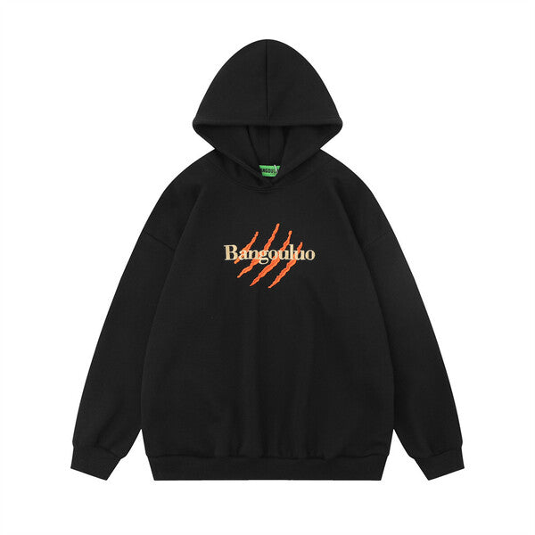 Gababa Unisex Hatched Point Hip Oversized Hoodie G77932
