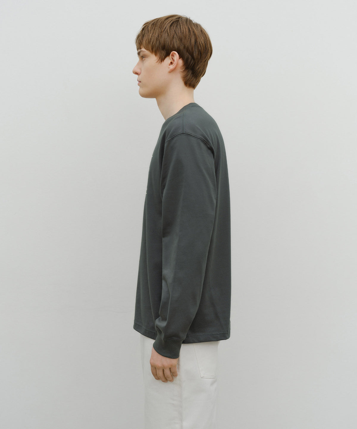MARITHE CLASS LOGO LONG SLEEVE charcoal