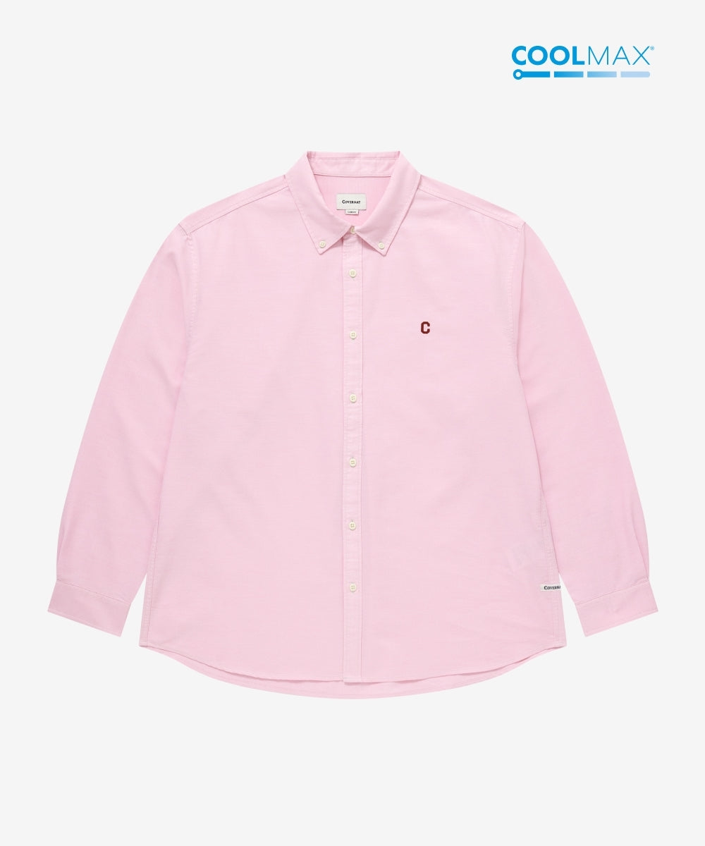 Covernat [Subin Worn] Coolmax® C Logo Oxford Shirt Pink