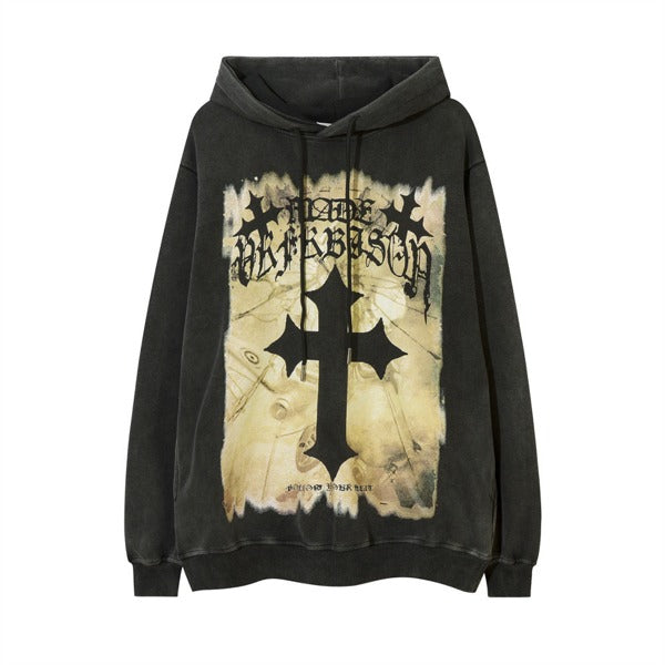 Gababa Unisex Street-style Oversized Hoodie G77952 (Plus Size M~2XL)