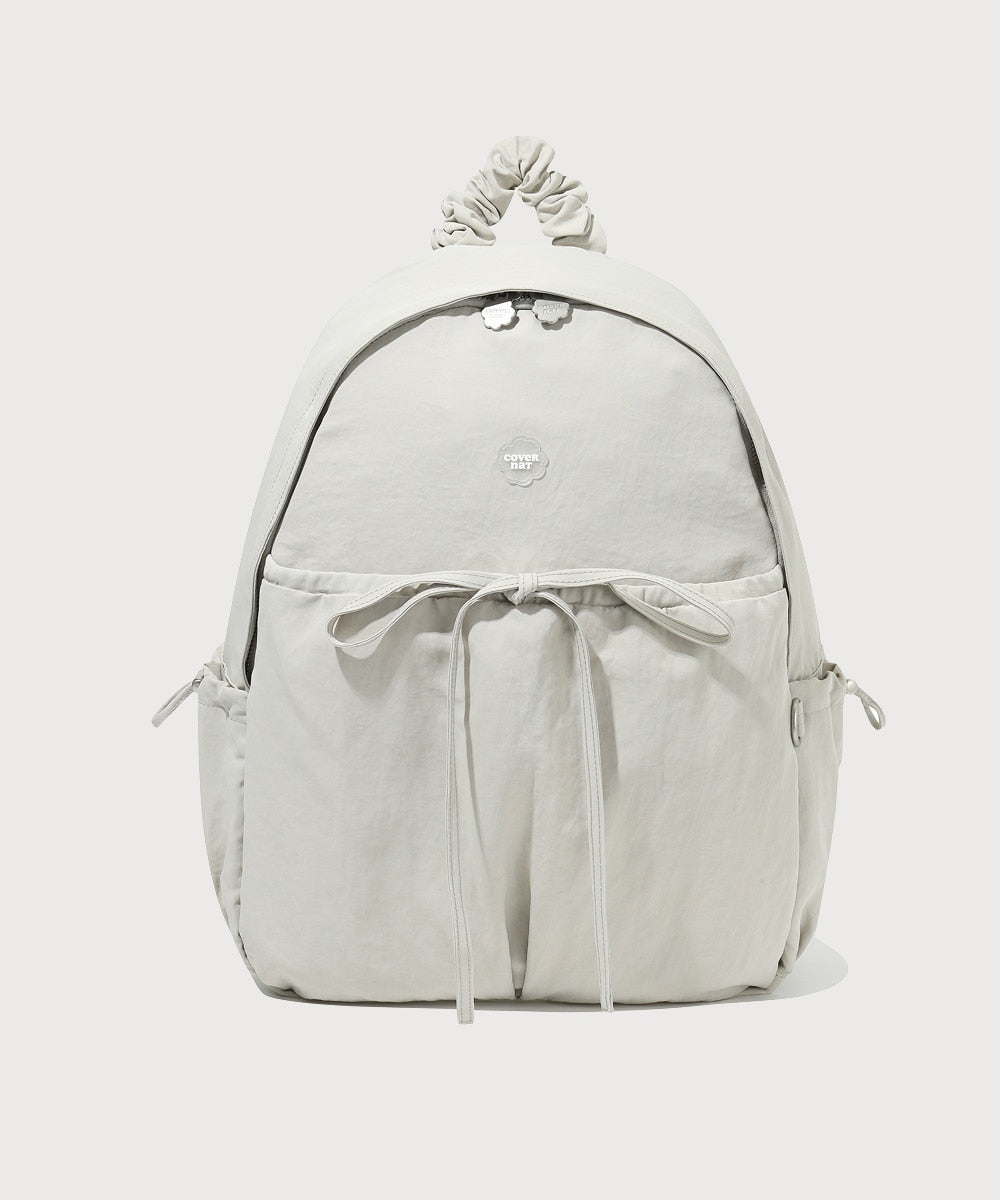 Covernat [26SS] Women's Clover Heart Shring Nylon Backpack Beige