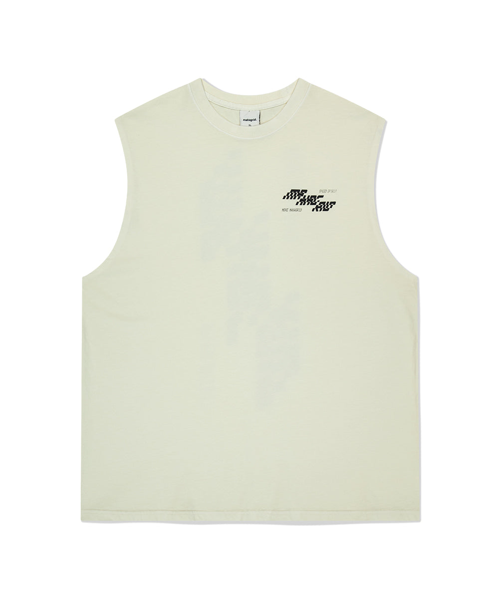 MAHAGRID TECH PIGMENT SLEEVELESS [IVORY]