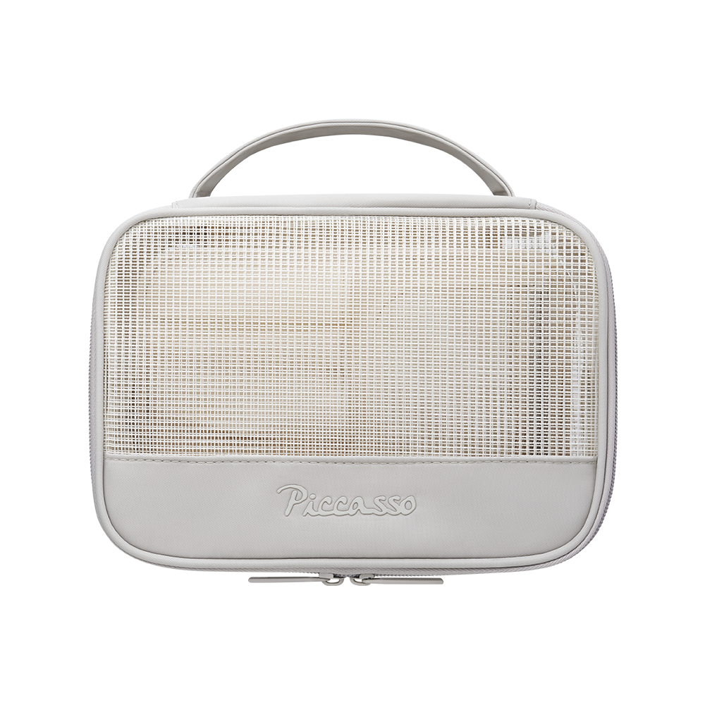 Piccasso Square Mesh Pouch Warm Gray