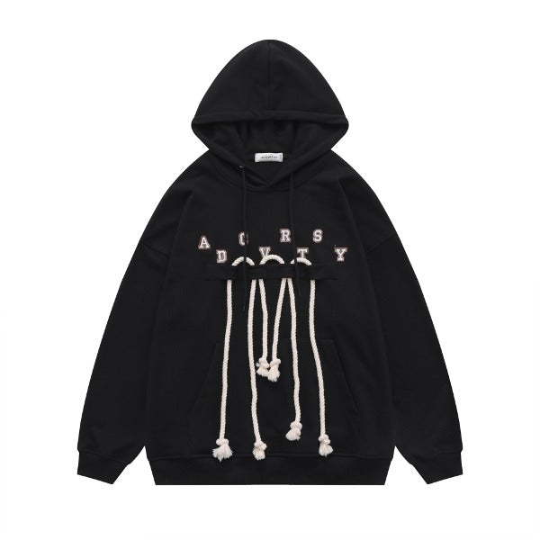 Gababa Unique Casual Overfit Hoodie with String Detail G74925 (Plus Size S~XL)