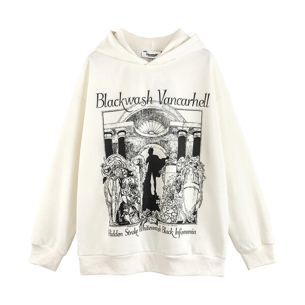 Gababa Unisex Oversized Hoodie with Mural Graphic G77735 (Plus Size M~2XL)