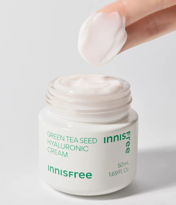 Innisfree [Large 80mL Tube] Green Tea Hyaluronic Cream (80mL)