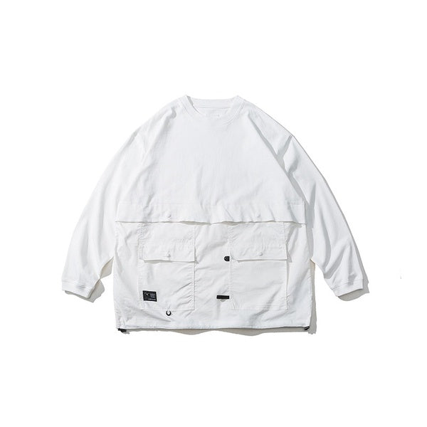 Gababa Unisex Hip Style Oversized LongSleeve T-shirt G77623 (Plus Size M~XL)