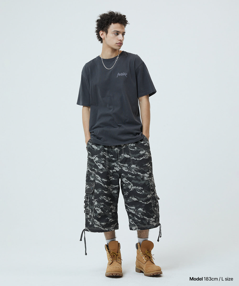 MAHAGRID PIGMENT RAT GRAFFITI LOGO TEE[CHARCOAL]