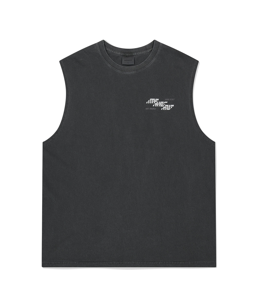 MAHAGRID TECH PIGMENT SLEEVELESS [CHARCOAL]