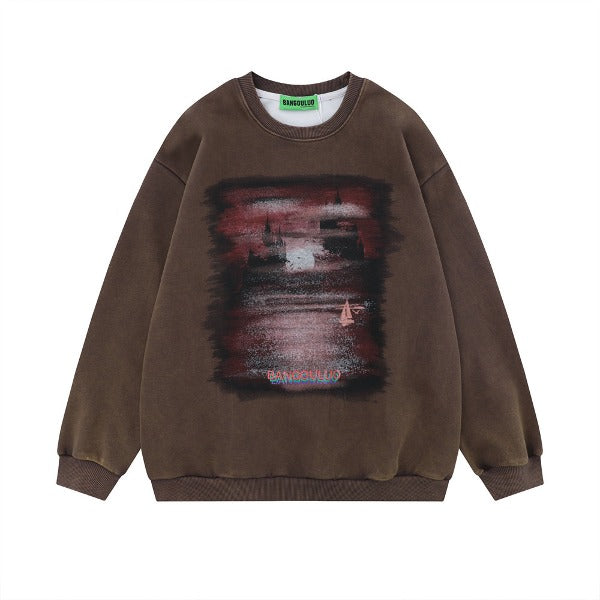 Gababa [Best Seller] Unisex Hip Masterpiece Style Oversized Sweatshirt G77866